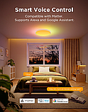 Потолочний світильник Govee 38cm Smart Ceiling Light Pro, Matter, RGBICWW, WI-FI/Bluetooth, білий, фото 8