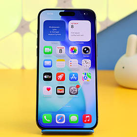 Смартфон Apple iPhone 15 Pro Max 256GB Black Titanium (MU773) Б/У Экран: Отличное состояние , имеются царапины , без засветов и