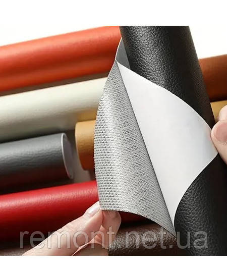 Екошкіра самоклеюча
 в рулоні 70×200 см «Чорна» | Для ремонту меблів, диванів, авто,та інше, фото 1