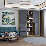 Шафа для одягу Морган ДСП/Ящики 180х38.5х210