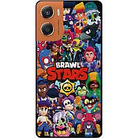 Силіконовий чохол бампер для Motorola Moto G06 з малюнком Бравл Силова Ліга Нокаут Brawl Леон Ворон