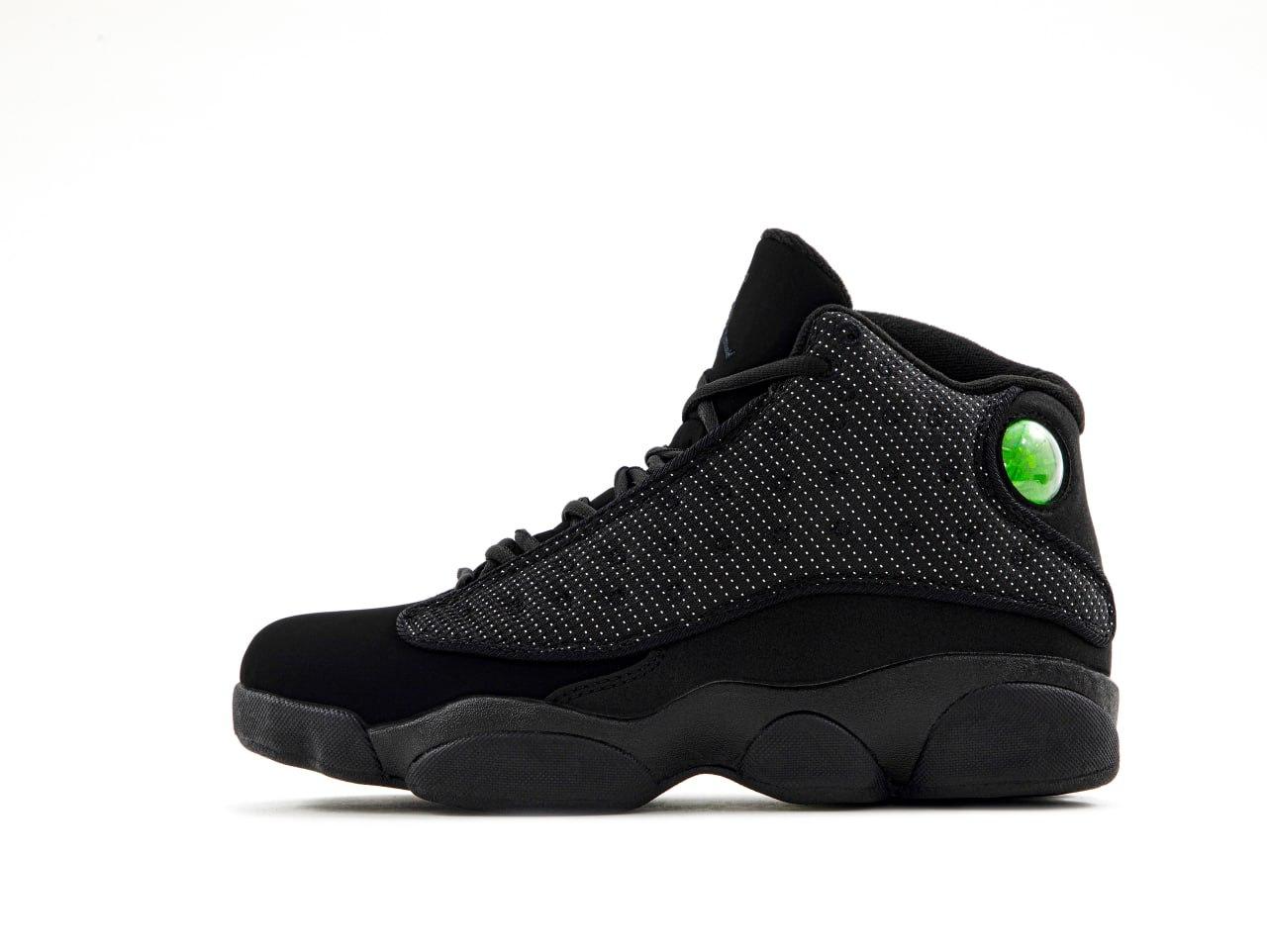 Чоловічі кросівки Nike Air Jordan 13 retro black cat Чорні Найк Джордан замша текстиль демісезон, фото 1