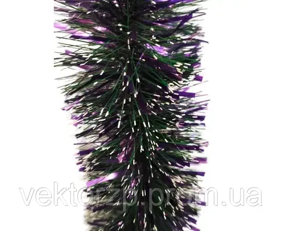 Ведмедик 100 мм/2,0 м фіолетово-зелений засніжений, фото 1