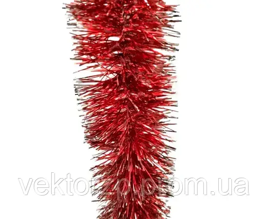 Миша 70 мм/2,0 м червоний зі сріблом, фото 1