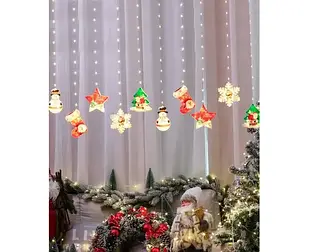 Штора 3D фігурки MICC 10 шт., 3 м*1м білий теплий