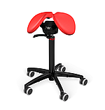 Salli Sway (Червоний екошкіра) — ергономічний стілець-сідло для активного сидіння, фото 6