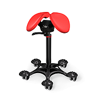 Salli Sway (Червоний екошкіра) — ергономічний стілець-сідло для активного сидіння