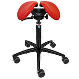 Salli Sway (Червоний екошкіра) — ергономічний стілець-сідло для активного сидіння, фото 5