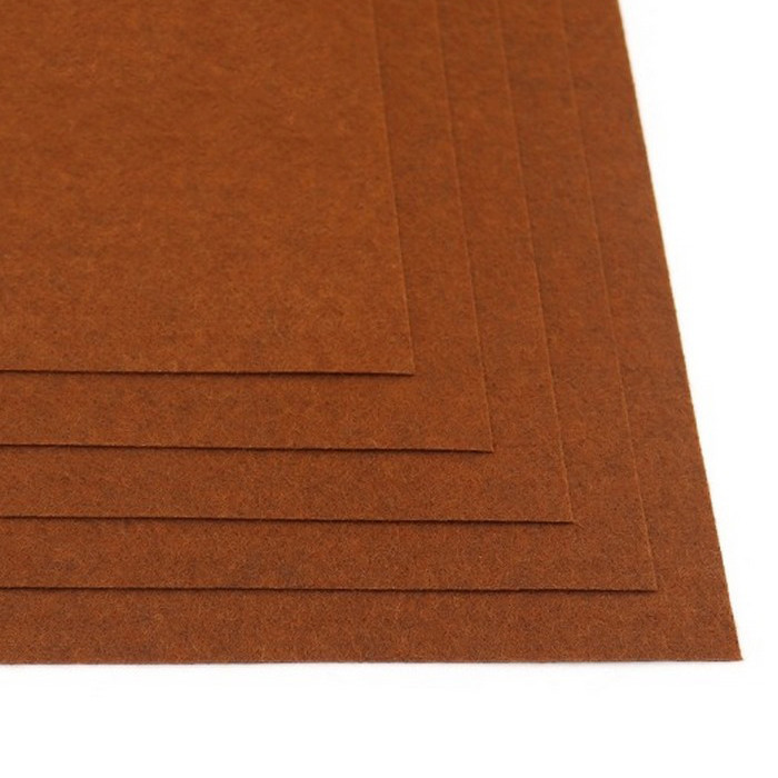 Фетрові листи для рукоділля HQ170-026, 1,2 мм, коричневий, A4, фото 1