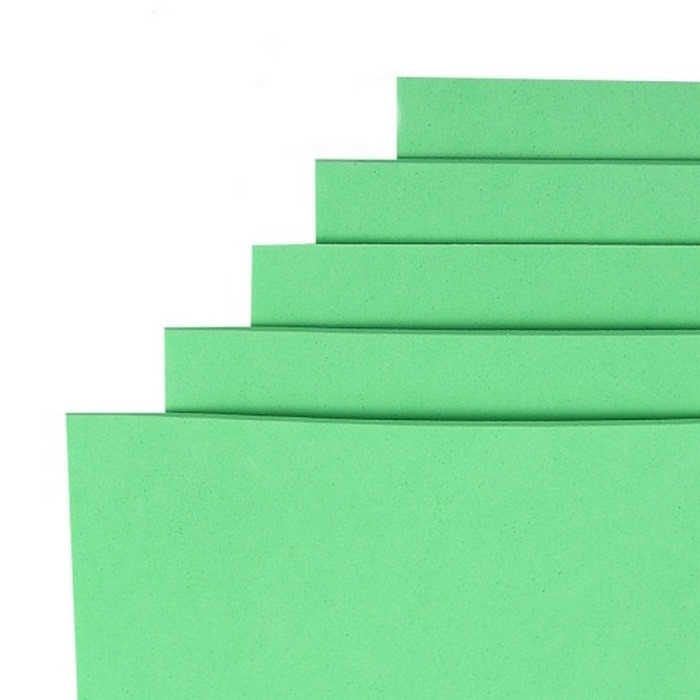 Фоаміран для творчості А4 15A4-1080 салатовий 1,5 мм, 10 аркушів, фото 1