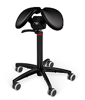 Salli Sway (Чорний екошкіра) — ергономічний стілець-сідло для активного сидіння