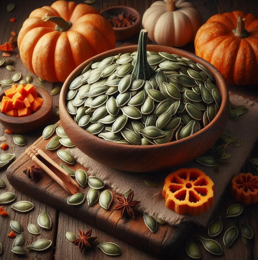 Насіння гарбуза очищ. сирі Китай 100 гр., фото 1