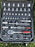Набір інструменту для авторемонту Rainberg 399 предметів з хром-ванадієвої сталі у органайзері-чемодані для побутових робіт, фото 7