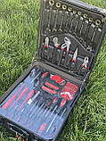 Набір інструменту для авторемонту Rainberg 399 предметів з хром-ванадієвої сталі у органайзері-чемодані для побутових робіт, фото 8