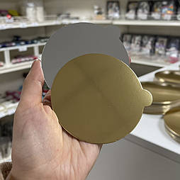 Підкладка для десертів двостороння з/c (з ручкою d=9 см.) 1 шт.