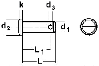 DIN 1444 Штифт цилиндрический с головкой