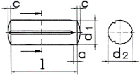 DIN 1470 Штифт цилиндрический насечённый