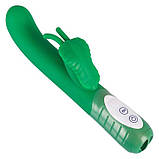Потужний вібратор-кролик для подвійної стимуляції з 7 режимами вібрації Pepper Parties Champion Vibrator Green, фото 5