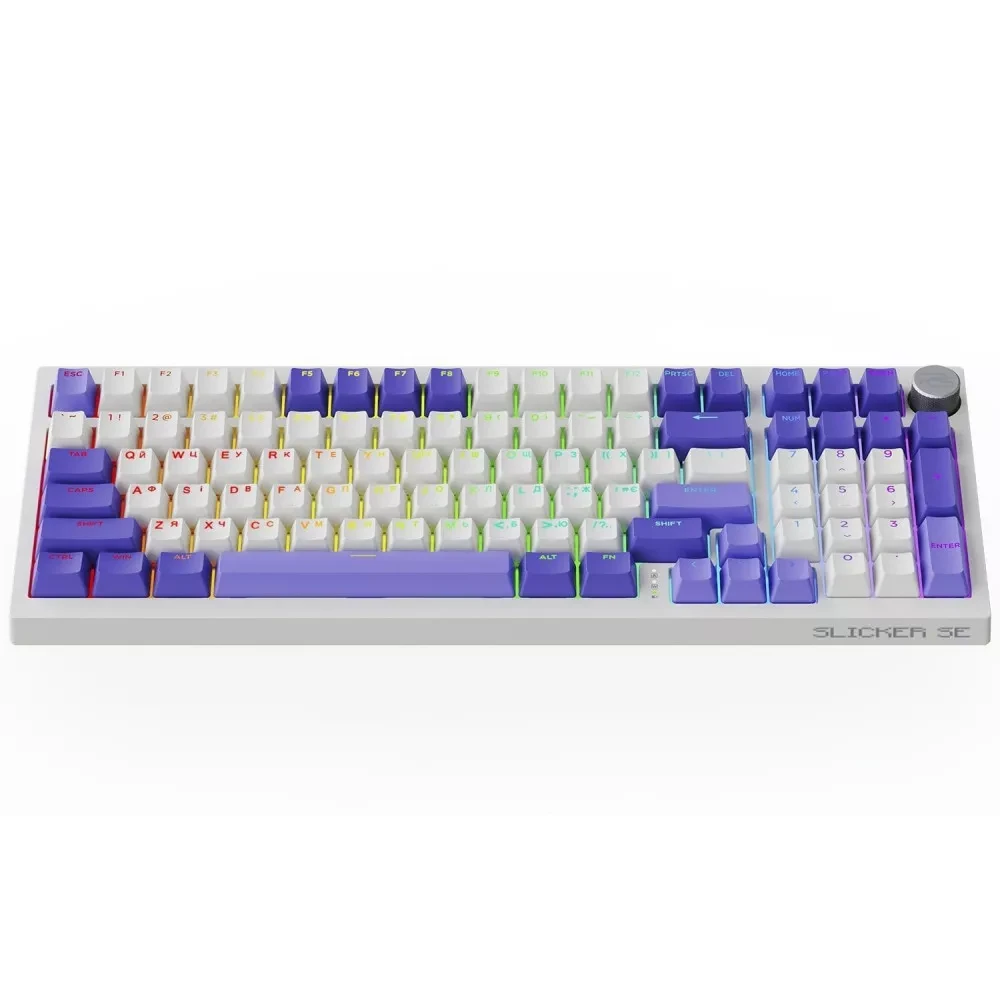 Бездротова клавіатура Proove Gaming Slicker Special Edition (Ukraine Layout) white/purple, фото 1