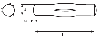 DIN 1475 Штифт цилиндрический с центральной насечкой