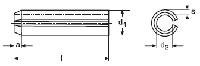 DIN 1481 Штифт пружинный цилиндрический, разрезной