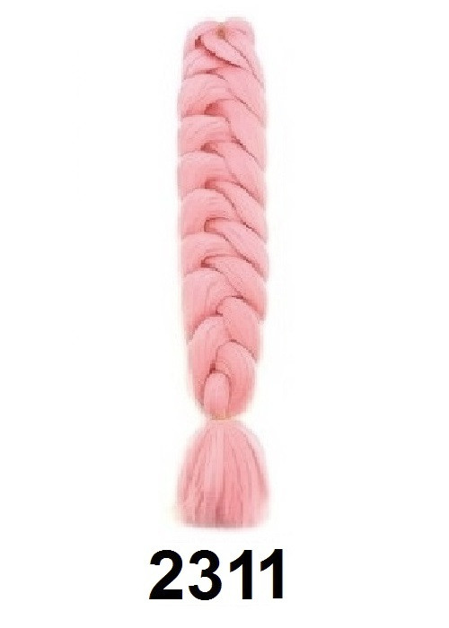 Канекалон Ultra BRAID-X-pression premium 2311 довгий однотонний рожевий термостійкий метровий довжина 100см Вага 165грам