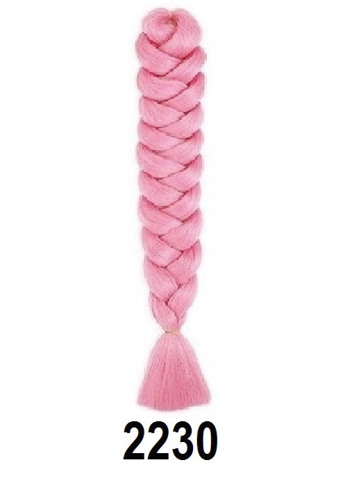 Канекалон Ultra BRAID-X-pression premium 2230 довгий однотонний рожевий термостійкий метровий довжина 100см Вага 165грам