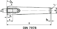 DIN 7978 Штифт конический с внутренней резьбой