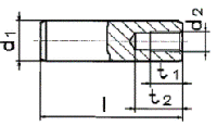 DIN 7979 Штифт цилиндрический с внутренней резьбой