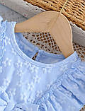 Дитяча блакитна сукня для дівчинки, розмір 86-92 на 2-3 роки, фото 3