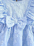 Дитяча блакитна сукня для дівчинки, розмір 86-92 на 2-3 роки, фото 4