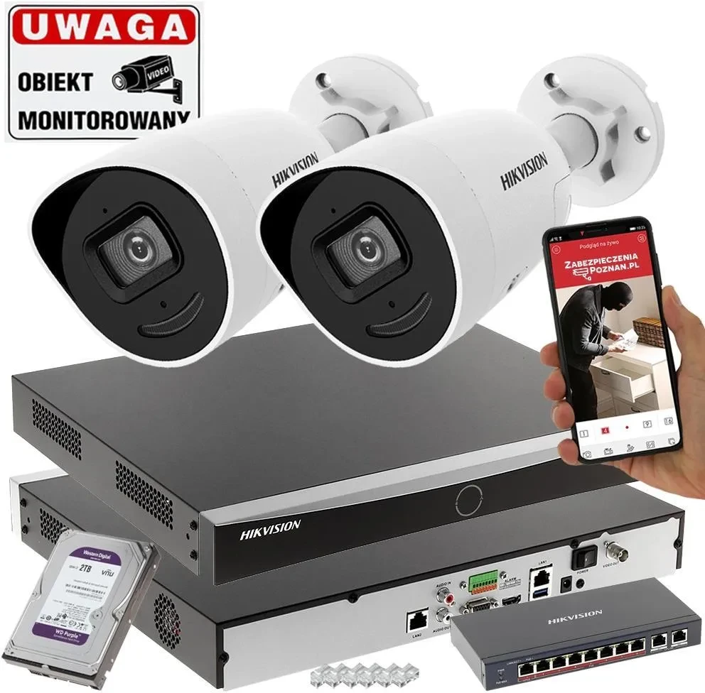 HIKVISION INTELIGENTNE Камери с ALARMEM DS-2CD2046G2-IU/SL(2.8MM)(C) 4MPX ACUSENSE DARKFIGHTER STROBOSKOP SYRENA (наЗамовлення), фото 1