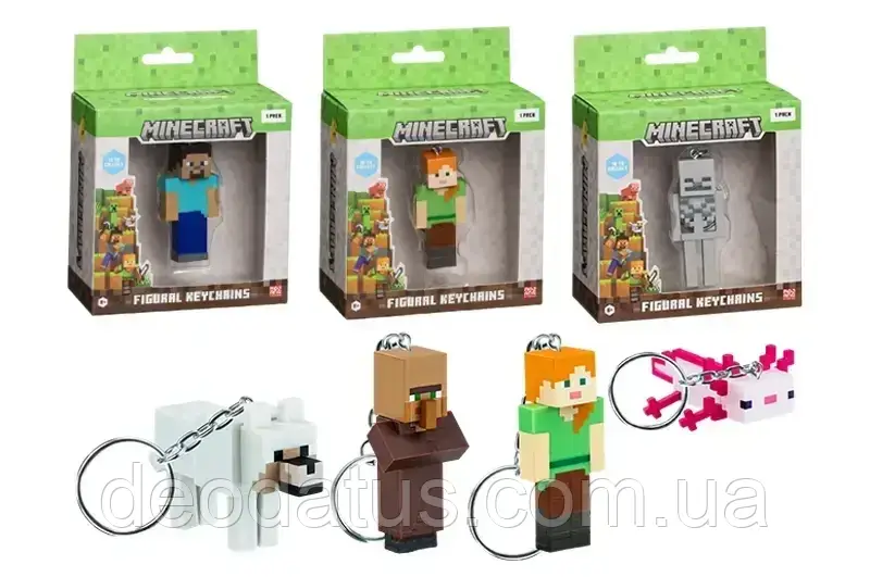 Фігурка-брелок Майнкрафт MINECRAFT в асортименті 15 видів, ціна за 1 штуку MC8012, фото 1