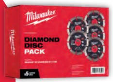 Диск алмазний по бетону, цеглі MILWAUKEE 115x22.2 2.2 мм 5 шт 4932479630