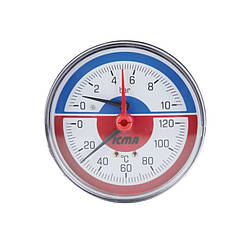 Термоанометр Icma 1/2" 0-10 барів, заднє під'єднання No259