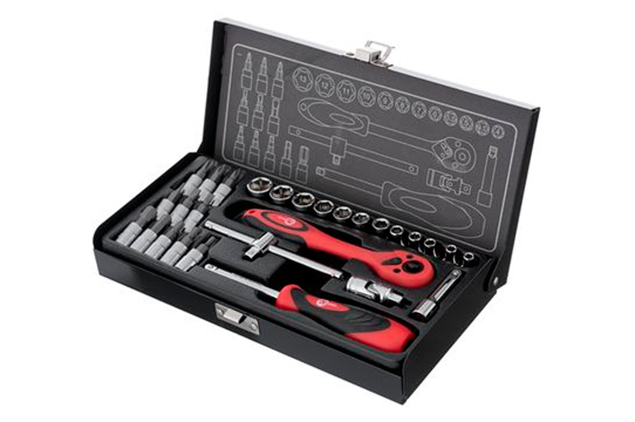 Набір інструменту Intertool 1/4" 28 од. (ET-6028), фото 1