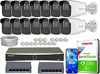 Hikvision Zestaw Monitoringu Дім Firma 14X Ipcam-B2-50Ir Ds-7616Nxi-K1(D) Ir50 Switch