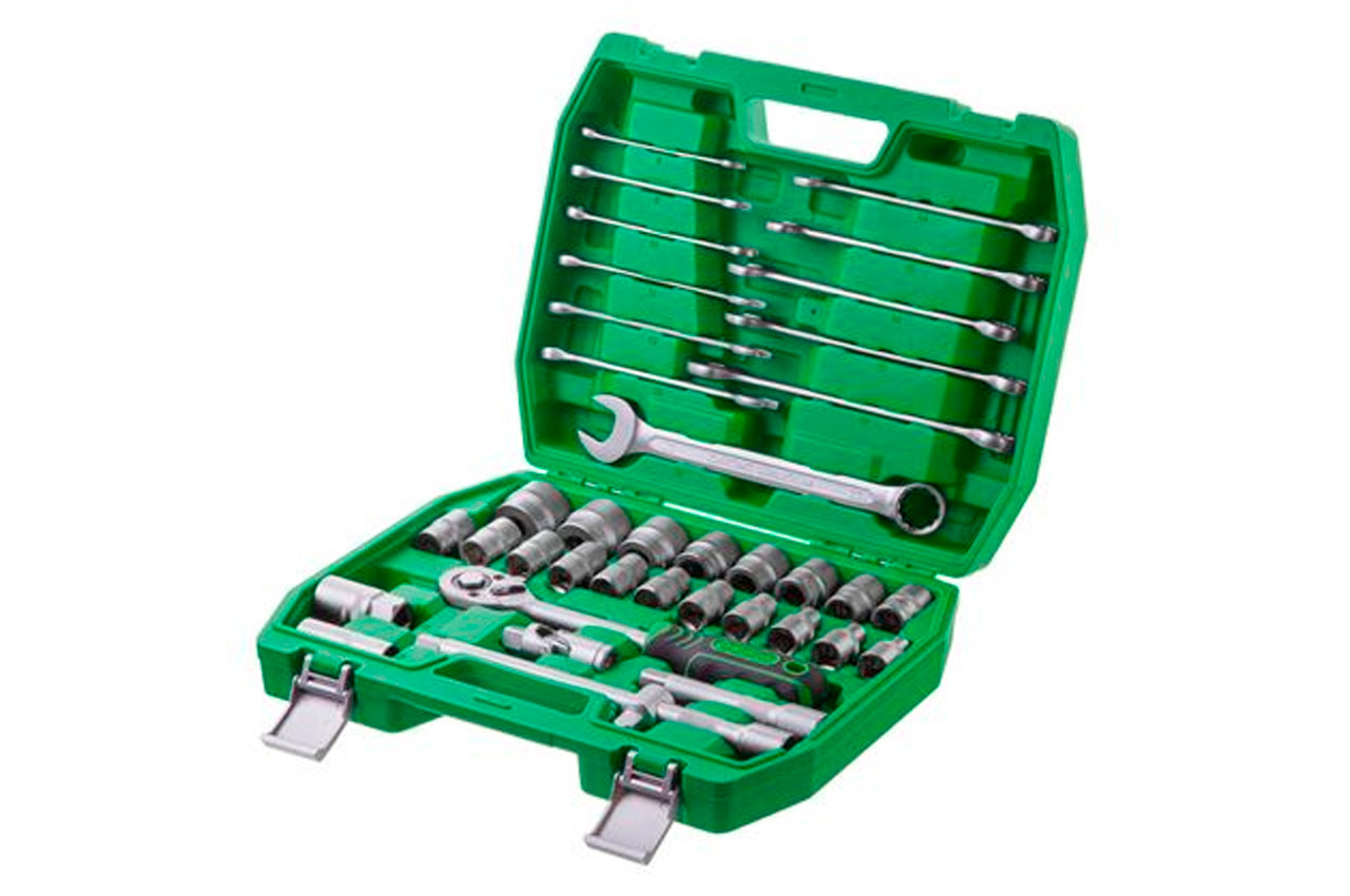 Набір інструменту Intertool 1/2" 38 од. Зелений (ET-6038SP), фото 1