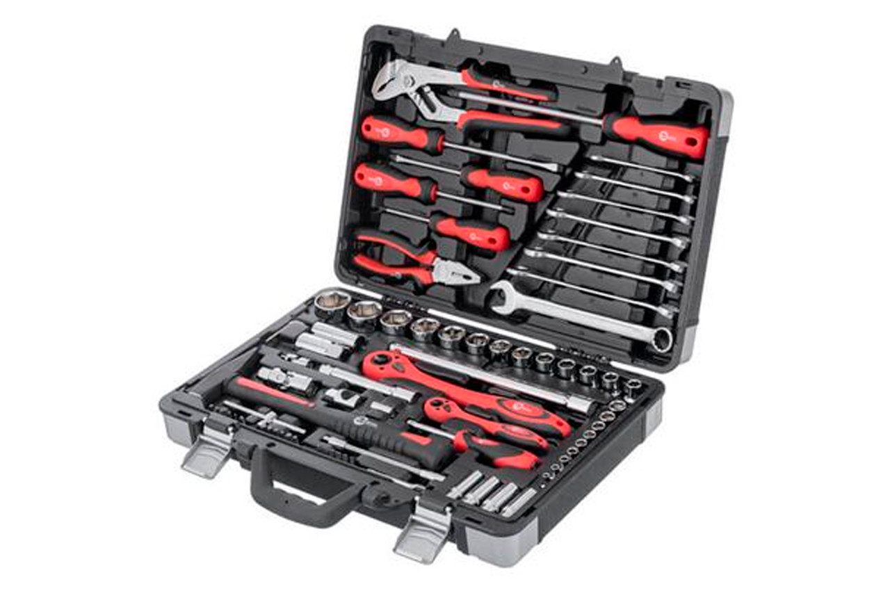 Набір інструментів Intertool ET-7078 78 од., головки 4-32 мм, квадрати 1/4" та 1/2"