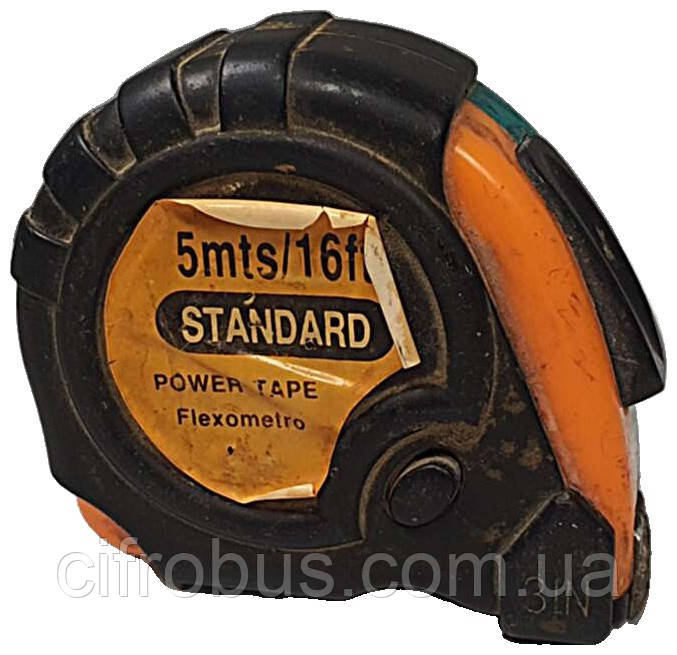 Рулетка мірна стрічка Б/У Рулетка Standart 5 м, фото 1