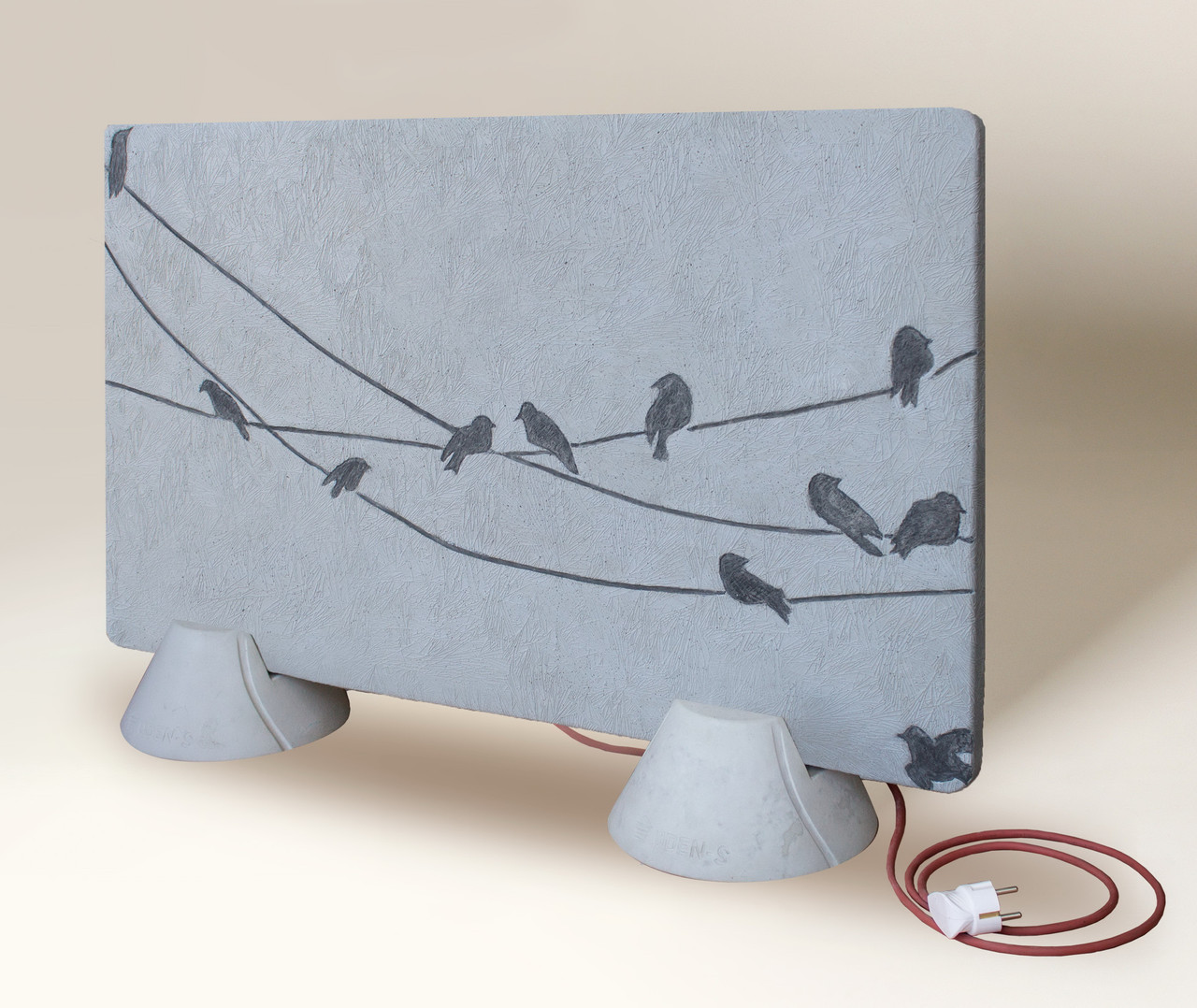 Керамогранітний нагрівач "Синічки" (ніжки-конуси), фото 1