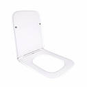 Сидіння для унітаза підлогового (Aries) 445×360×30 мм, White, з мікроліфтом? Slim Duroplast, Quick Release QT03228302W3 Qtap, фото 3