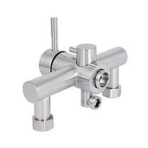 Змішувач для ванни Lidz Aria 005 з поворотним виливом (з душовим гарнітуром) (k35) LDARI005NKS34939 Nickel, фото 4