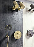 Змішувач для душу прихованого монтажу FUTURA WILMA Матове золото, фото 9