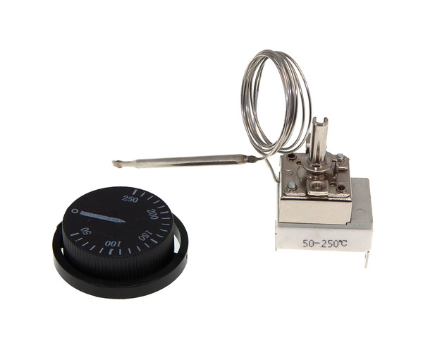 Термостат універсальний (400V 10A / 250V 16A, 50-250°C, L кап=0.98 м, колба 98 x 4 мм, ручка 18 мм x 6.1 мм)