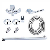 Змішувач для ванни Lidz Mars 005 з поворотним виливом (з душовим гарнітуром) (k40) LDMAR005CRM34853 Chrome, фото 5