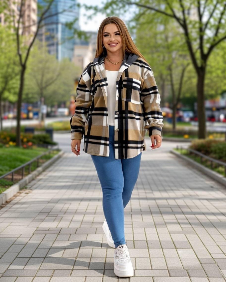 Тепла жіноча сорочка з флісу, Н-305 Sofia, фото 1