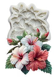 Силіконовий Молд для шоколаду, мастики та ін  "Гілочка гібіскуса-2"