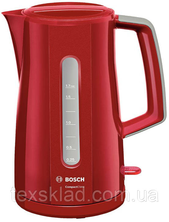 Чайник електричний BOSCH TWK3A014/червоний 