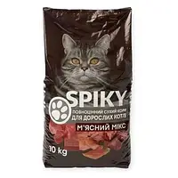 Сухий корм для котів SPIKY “М’ясний мікс” 10 кг.